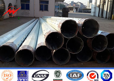 الصين 1.1 Safety 17m Height Electrical Power Pole 4.5mm Thickness Galvanised Steel Poles المزود