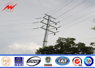 الصين 10m Q345 hot dip galvanized electrical power pole for transmission line المزود