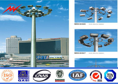 الصين Multisided Powder Coating 40M High Mast Pole with Winch for Park Lighting المزود