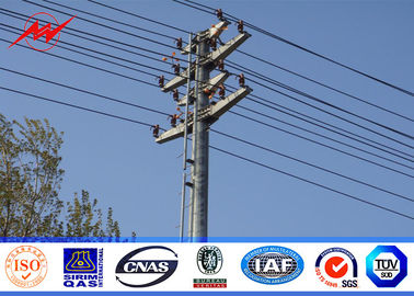 الصين Hot dip galvnaized Electric Power Pole 8m height  for 132KV Transmission Line المزود