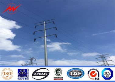 الصين Round tapered galvanization electrical power pole for transmission pole المزود