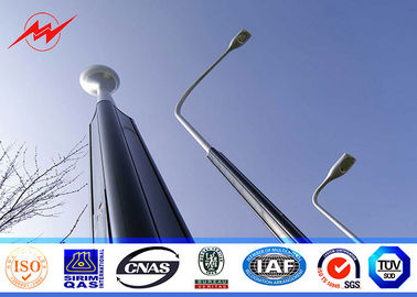 الصين Round / Octagonal 8m Hot Dip Galvanized Street Light Poles With 30w LED المزود