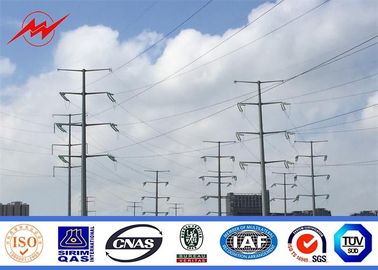 الصين 110KV Double Circuit Electrical Power Pole , High Mast Steel Utility Poles المزود