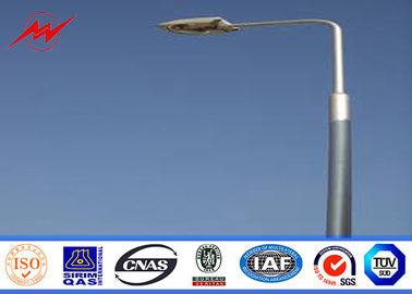 الصين 12mm 4mm wall thickness double bracket Galvanized Steel Pole for area sports lighting المزود