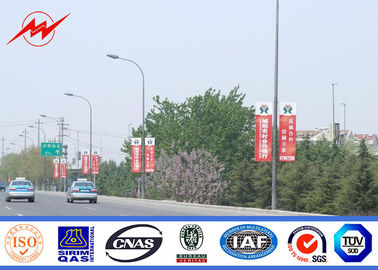 الصين 6m Hot Dip Galvanized Single Arm Street Light Poles For Road Lighting المزود