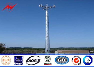الصين Steel 100ft Mono Pole Mobile Cell Phone Tower / Tapered / Flanged Steel Poles المزود