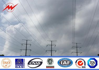 الصين 138 KV Transmission Line Electrical Power Pole , Steel Transmission Poles المزود