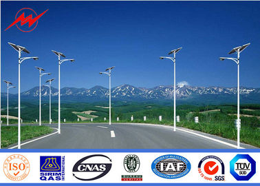 الصين 10m 3mm Thickness Solar Street Steel Utility Pole With Single Arm For Park Lighting المزود