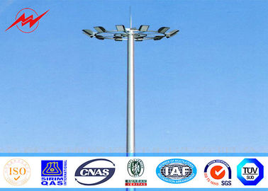 الصين Differernt sections 22M Round High Mast Pole with operation platform ladder protection المزود