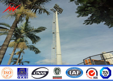 الصين 15m Powder Coated High Mast Outdoor Lamp Pole For Park Lighting Fixed Ladder المزود