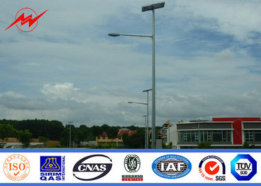 الصين 10m Single Arm Solar Street Light Pole Specification / Design Garden Lighting Pole المزود