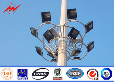 الصين Outside Parking Lot Bitumen High Mast Tower 3mm 25m with Round Lamp Panel المزود