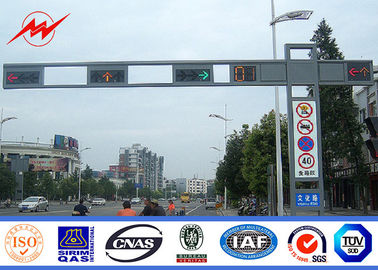الصين Q235 Frame polygonal / Round Highway Road Sign Board With Single Arm المزود