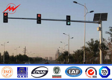 الصين OEM Hot Rolled Steel Powder Coated Traffic Light Pole For Road Lighting المزود