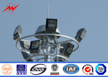 الصين 4 Sections 10mm High Mast Light Pole For Flyovers Stations City Squares المزود