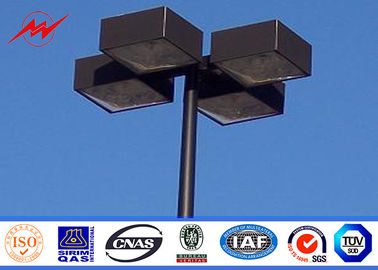 الصين 10M Blue Square Light Street Lighting Poles 4mm Thickness 1.5m Light Arm For Parking Lot المزود