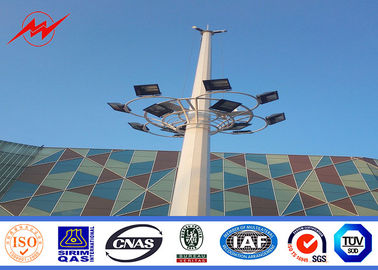 الصين Stadium Lighting 36.6 Meters Galvanized High Mast Light Pole With 600kg Raising System المزود