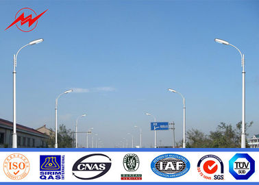 الصين Car Park 12m Lamp Steel Parking Lot Light Pole , MHL / HPS Post Light Pole المزود