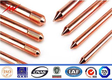 الصين Power Transmsion Copper Ground Rod , Copper Coated Ground Rod المزود