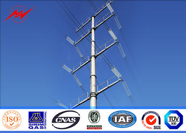 الصين Class 1 Electrical Power Pole 5mm Thickness Galvanization For 69kv Transmission Pole المزود