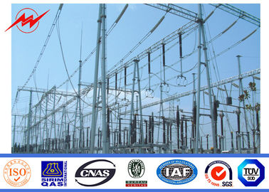 الصين Power Transmission 110kv 15m Steel Power Poles With Galvanizatiom المزود