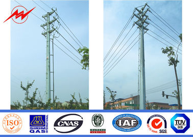 الصين ISO 12m 3mm Thickness Galvanized Steel Pole For Tranmission Line المزود