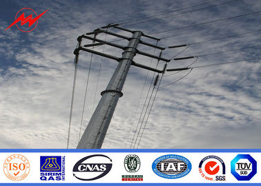 الصين 3mm Thickness Overhead Line Steel Power Poles 35FT Transmission Line Poles المزود