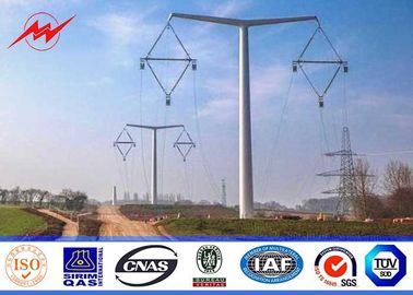الصين Conical 12.2m 1280kg Load Steel Utility Pole For Power 65kv Distribution المزود
