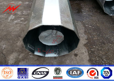 الصين Round Shaped Galvanized Steel Pole 16 Sides With Galvanized Climbing Bolt المزود