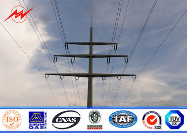 الصين Tapered Two Section Steel Electrical Utility Poles ASTM A123 Galvanization Standard المزود