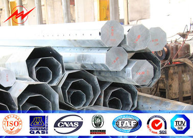 الصين Octagonal Shape Galvanized Steel Electric Pole 10M 5KN Load Steel Transmission Poles المزود
