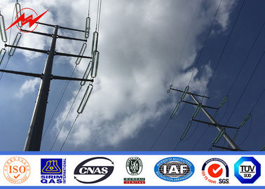 الصين 17M AWS D1.1 Galvanized Steel Pole / Steel Transmission Poles ISO Certification المزود