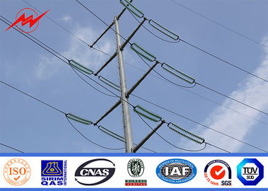 الصين 33kv Galvanized Steel Transmission Poles For Power Distribution 5 - 15m Height المزود