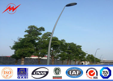 الصين Street Lighting Single Bracket Parking Light Poles 6m Height Steel 3mm Thickness المزود