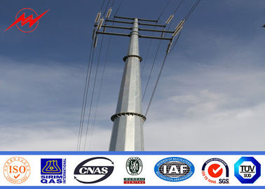 الصين Steel Utility Galvanized Steel Transmission Poles , Shock Resistance Power Line Pole المزود