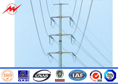 الصين Metal Power Pole Electric Galvanized Steel Pole Anti Corrosion 10 KV - 550 KV المزود