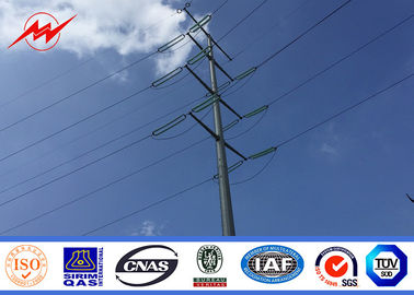 الصين 550 KV Outdoor Electrical Power Pole Distribution Line Bitumen Metal Power Pole المزود