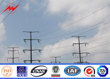 الصين Galvanization 15m Octagonal Electrical Power Pole For 69 Kv Distribution Line المزود