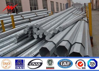 الصين Power Distribution Line Steel Transmission Poles +/- 2% Tolerance ISO Approval المزود