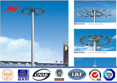 الصين 15 - 30 M Q345 Steel Tubular Pole Stadium High Mast Lighting Pole With 16 Lights المزود