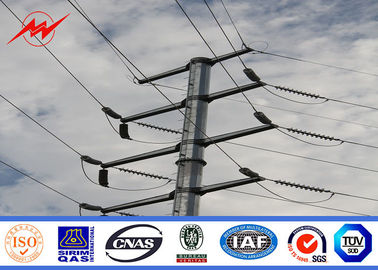 الصين Bitumen 16M 5 KN Electrical Power Pole For Double Circuit Transmission Line المزود