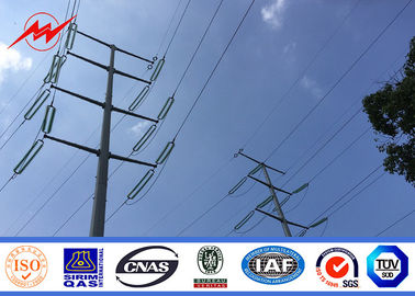 الصين 3m - 50m Height Transmission Line Pole Electric Steel Power Pole With Bitumen المزود
