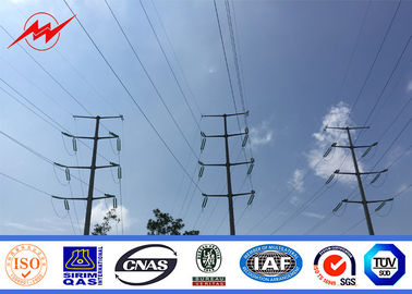الصين 10m-20m Galvanised Steel Power Poles / Electric Transmission Line Poles Round Shape المزود