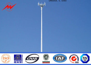 الصين Tapered Monopole Antenna Tower Galvanised Mobile Communication Tower Three Sections المزود