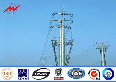 الصين 14m Tapered Steel Utility Pole Structures Power Pole With Climbing Ladder Protection المزود