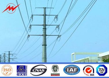 الصين Round Tapered Galvanised Steel Power Transmission Poles / Electrical Power Pole المزود