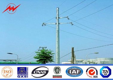 الصين Low Voltage Overhead Tubular Power Galvanized Steel Pole For 132KV Electric Transmission Line المزود
