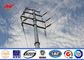 1.1 Safety 17m Height Electrical Power Pole 4.5mm Thickness Galvanised Steel Poles المزود
