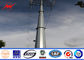 Steel Electric Poles / Eleactrical Power Pole With Cable المزود