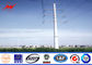 Electricity pole steel electric power poles Steel Utility Pole with cross arms المزود